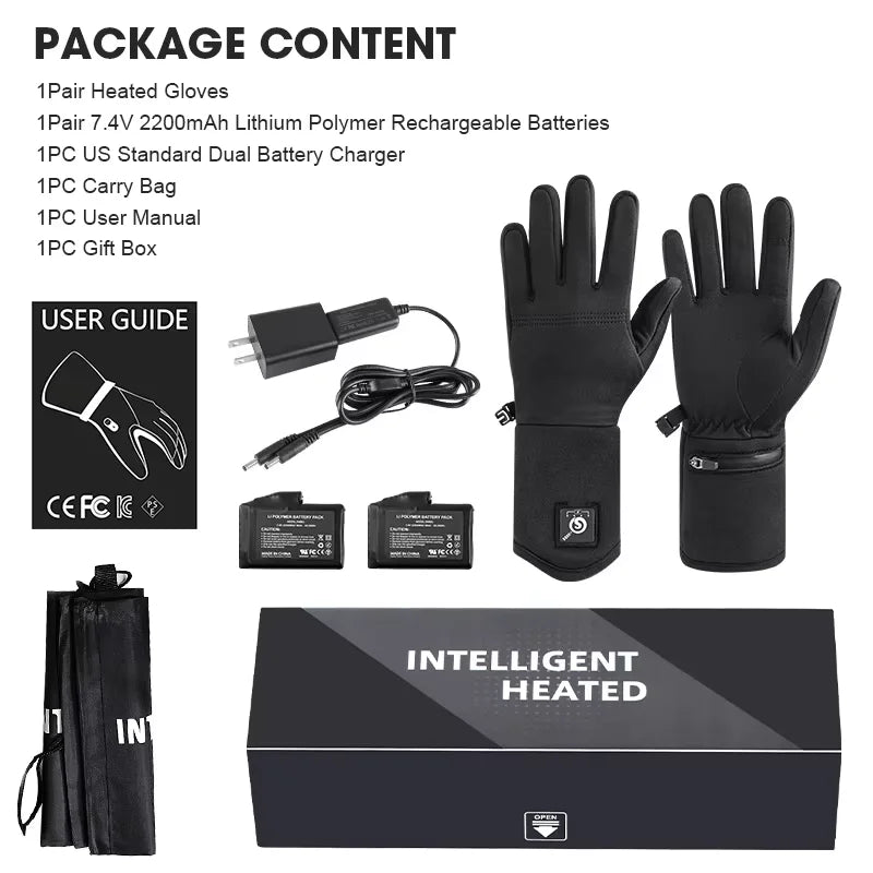 Savior Heat Rechargeable Electric Heated Gloves For Winter Sports