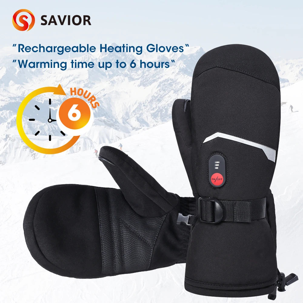 Snow Deer Heated Waterproof Winter Gloves For Cycling